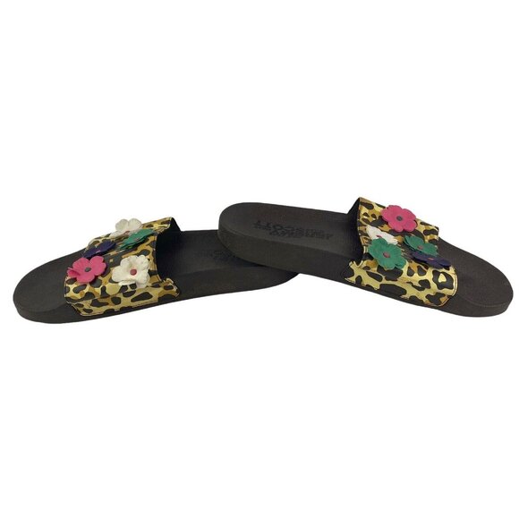 Adidas Jeremy Scott Adilette Leopard Floral Print Slipper Slides Sandals Size 13 main image 9
